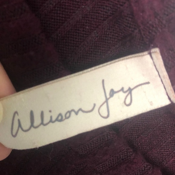 Allison Jay bell sleeve dark burgundy swea… - Picture 2 of 5